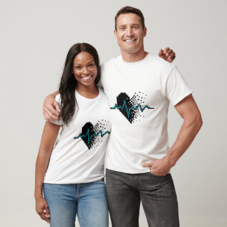 Pixelart-Herzschlag-T-Shirt – Retro-Liebesvibes T-Shirt