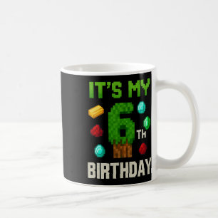 Pixelart Level 6 Geburtstag Gamer Kinder Pixel Art Kaffeetasse