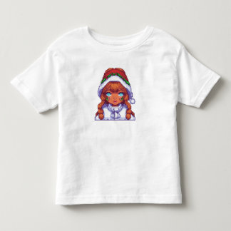 Pixelart-Mädchen mit Santa-Hut  Kleinkind T-shirt