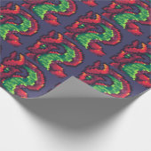 Pixelart, Pixel Art dragon Geschenkpapier (Ecke)