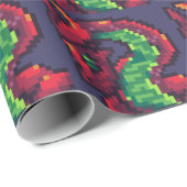 Pixelart, Pixel Art dragon Geschenkpapier (Rolleneckpunkt)