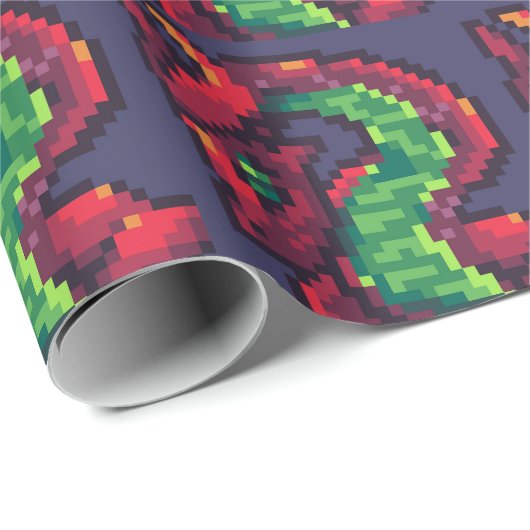 Pixelart, Pixel Art dragon Geschenkpapier (Rolleneckpunkt)