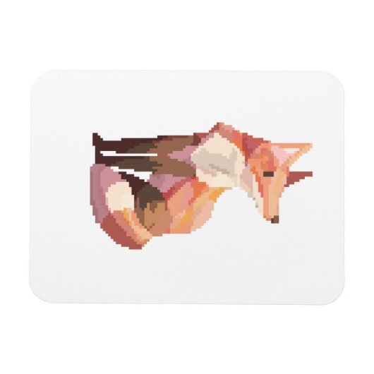 Pixelart, vos, Pixel art, Fox, Magnet (Horizontal)