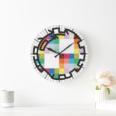 PIXELAT chained numbers by Masanser Große Wanduhr (Zuhause)