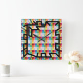 PIXELAT chained numbers by Masanser Quadratische Wanduhr (Zuhause)