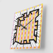 PIXELAT chained numbers by Masanser Quadratische Wanduhr (Winkel)