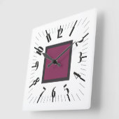 PIXELAT ERSTE SERIE LEX VON Masanser Quadratische Wanduhr (Winkel)