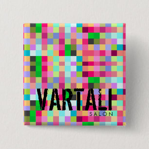 Pixelate Vartali quadratischer Knopf Button