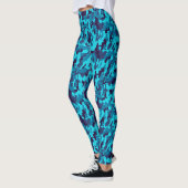 Pixelated Blue Digital-Camouflage Stilvoll Leggings (Links)