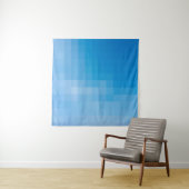 Pixelated Blues Wandteppich (Beispiel (Horizontal))