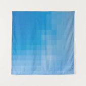 Pixelated Blues Wandteppich (Vorderseite)