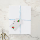 Pixelated Candy Dots Gift Tag Geschenkanhänger (Mit Garn)