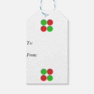 Pixelated Candy Dots Gift Tag Geschenkanhänger