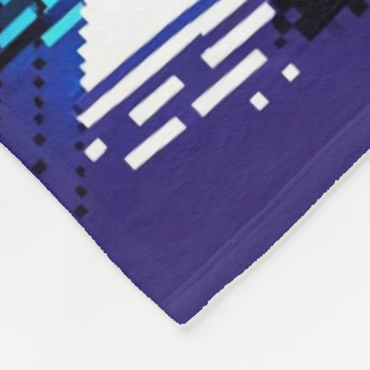 Pixelated Digital Exploration Fleecedecke (Ecke)