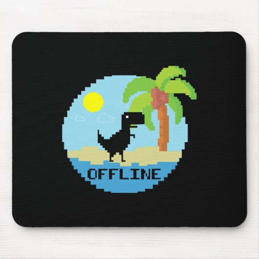 Pixelated Dinosaur Vacation Tech Enthusiasts Coder Mousepad (Vorne)