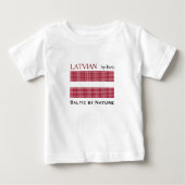Pixelated flag Latvia Baby T-shirt (Vorderseite)