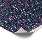  Pixelated Floral Pattern  Poster (Ecke)