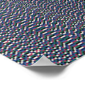 Pixelated Floral Pattern  Poster (Ecke)