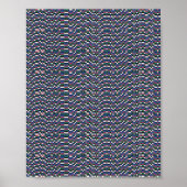 Pixelated Floral Pattern  Poster (Vorne)