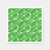 Pixelated Gamer Green Building Folded  Serviette (Vorderseite)