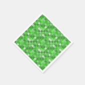 Pixelated Gamer Green Building Folded  Serviette (Ecke)