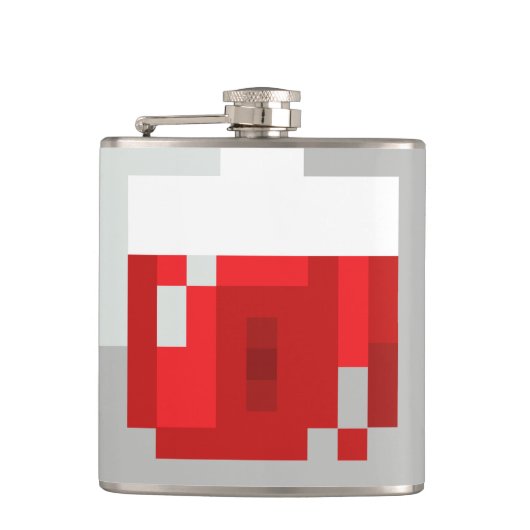 Pixelated Gesundheits-Trank HP-Flasche Flachmann (Vorderseite)