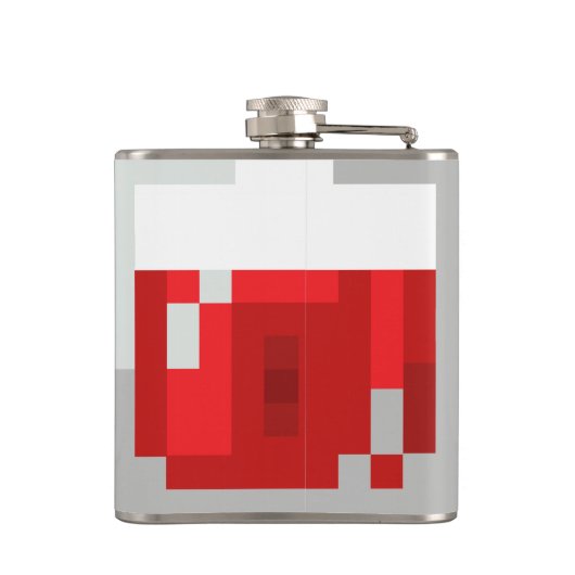 Pixelated Gesundheits-Trank HP-Flasche Flachmann (Rückseite)