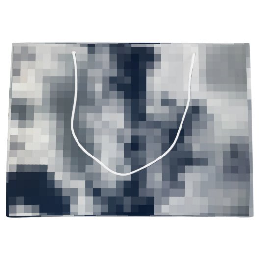Pixelated Gift Bag Große Geschenktüte (Vorderseite)