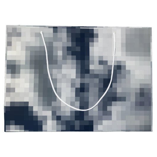 Pixelated Gift Bag Große Geschenktüte (Rückseite)