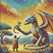 pixelated image of a dragon trainer aufkleber (Vorderseite)