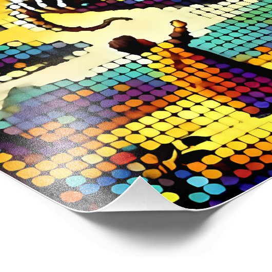 pixelated image of a dragon trainer fotodruck (Ecke)