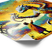 pixelated image of a dragon trainer fotodruck (Ecke)