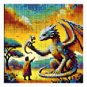 pixelated image of a dragon trainer fotodruck (Vorne)