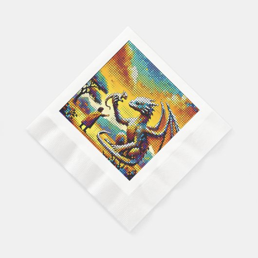 pixelated image of a dragon trainer serviette (Ecke)