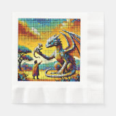 pixelated image of a dragon trainer serviette (Vorderseite)