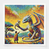 pixelated image of a dragon trainer serviette (Vorderseite)