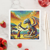 pixelated image of a dragon trainer serviette (Beispiel)
