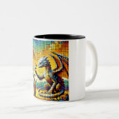 pixelated image of a dragon trainer zweifarbige tasse (VorderseiteRechts)