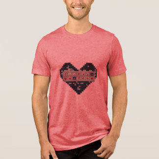 Pixelated Liebe Tri-Blend-Shirt Tri-Blend Shirt