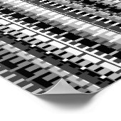 Pixelated Mathematical Pattern  Poster (Ecke)