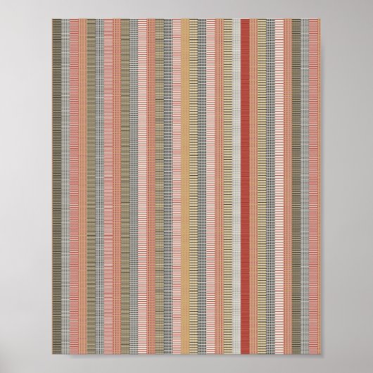 Pixelated Mathematical Pattern  Poster (Vorne)