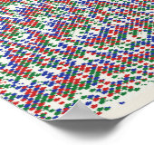 Pixelated Mathematical Pattern  Poster (Ecke)