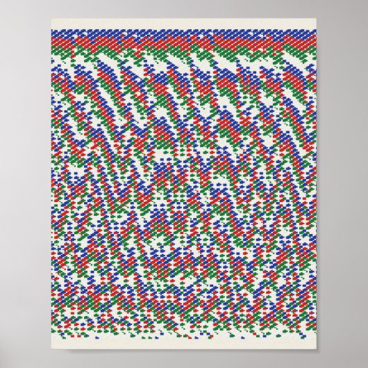 Pixelated Mathematical Pattern  Poster (Vorne)