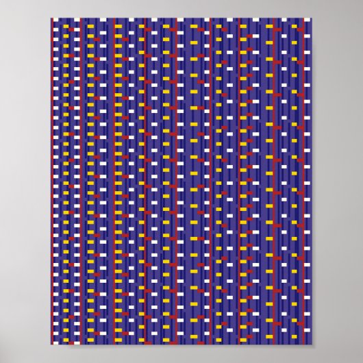 Pixelated Mathematical Pattern  Poster (Vorne)