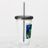 Pixelated Pattern - Blue Acryltrinkbecher (Rechts)