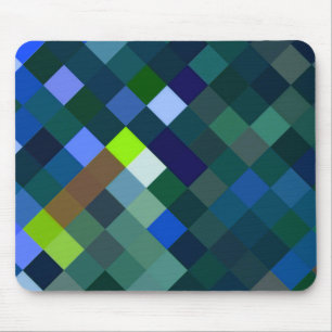 Pixelated Pattern - Blue Mousepad