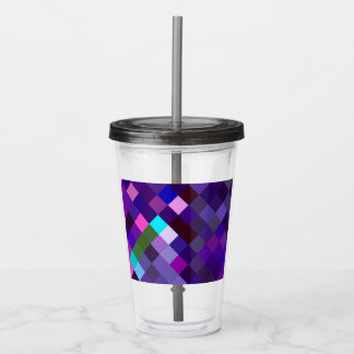 Pixelated Pattern - Purple Acryltrinkbecher