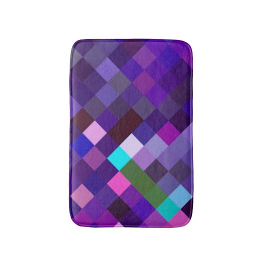 Pixelated Pattern - Purple Badematte (Vorderseite Vertikal)