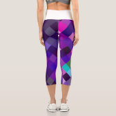 Pixelated Pattern - Purple Capri Leggings (Rückseite)