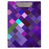 Pixelated Pattern - Purple Klemmbrett (Vorderseite)